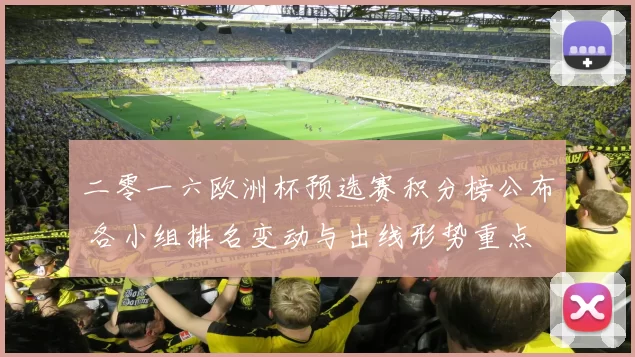 二零一六欧洲杯预选赛积分榜公布 各小组排名变动与出线形势重点