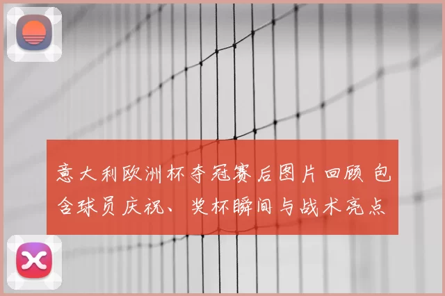 意大利欧洲杯夺冠赛后图片回顾 包含球员庆祝、奖杯瞬间与战术亮点
