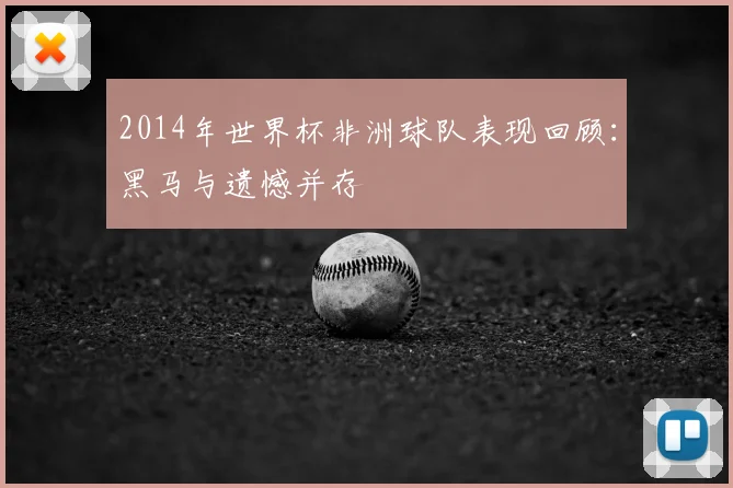 2014年世界杯非洲球队表现回顾:黑马与遗憾并存